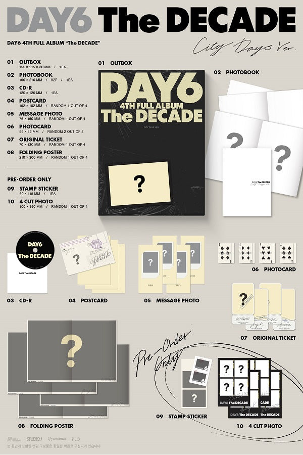 (DAY6) - The DECADE (SIX ON THE DICE VER., CITY DAYS VER.) (RANDOM)