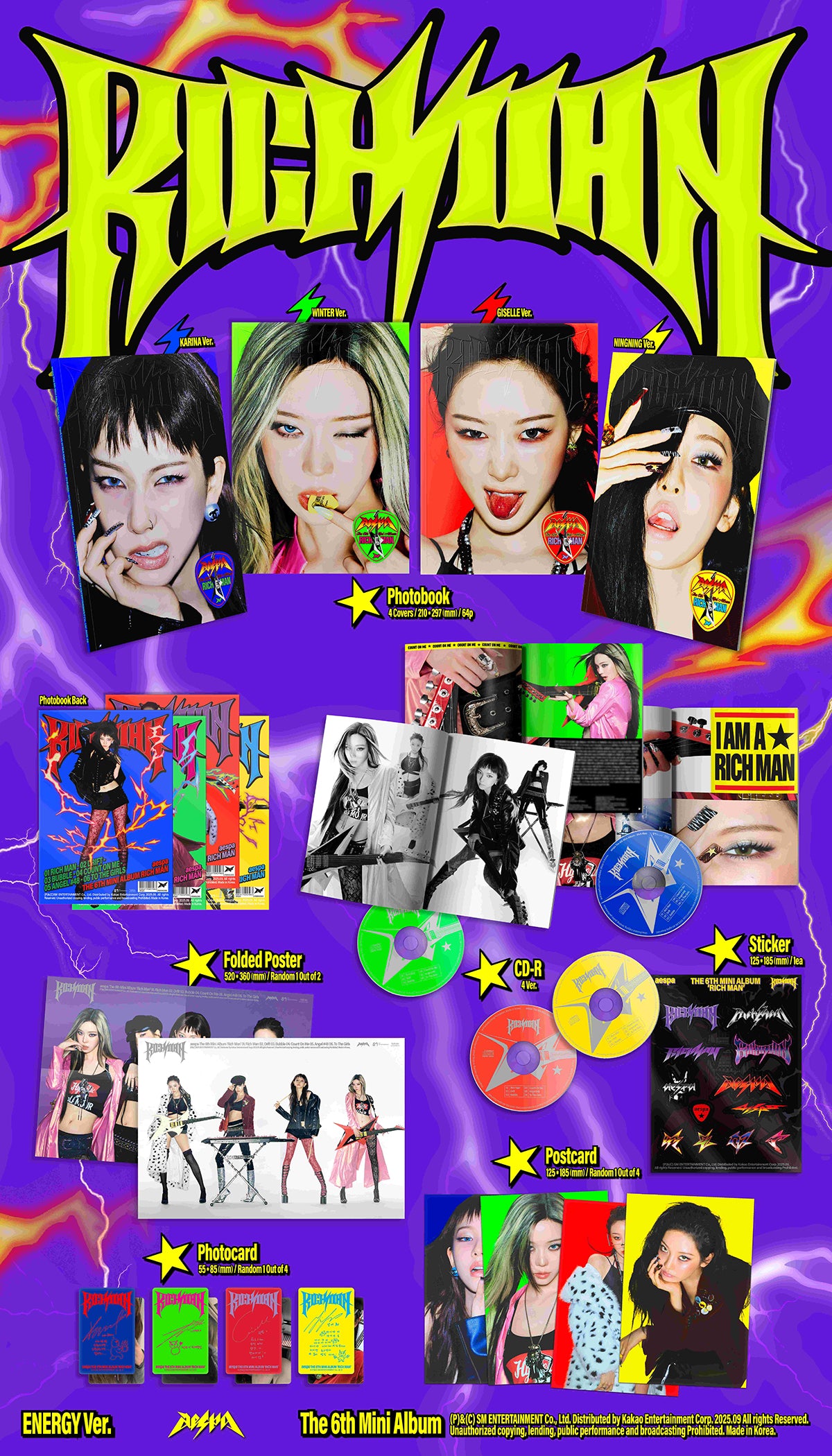 (aespa) 6th Mini Album - Rich Man (ENERGY Ver.)
