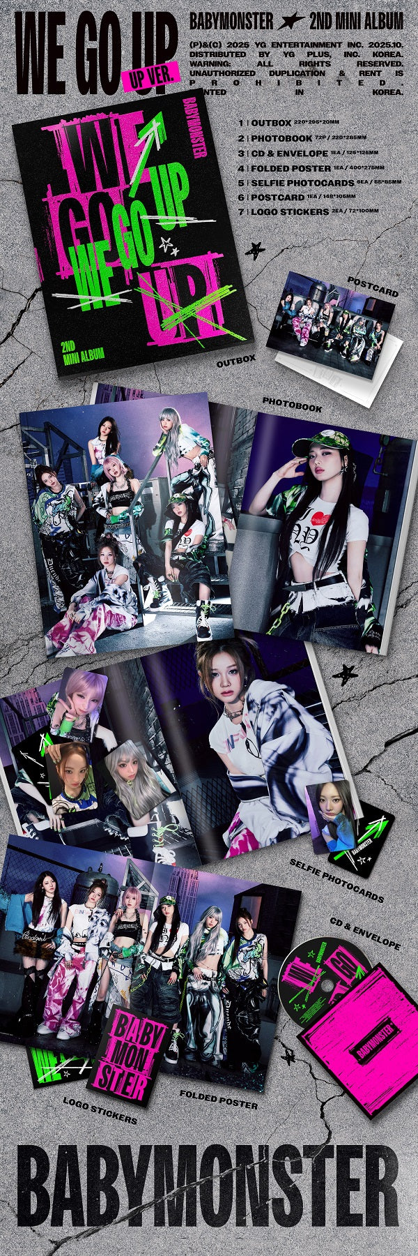 (BABYMONSTER) 2nd Mini Album - WE GO UP (UP Ver.)