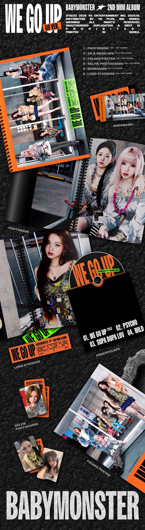 (BABYMONSTER) 2nd Mini Album - WE GO UP (GO Ver.)