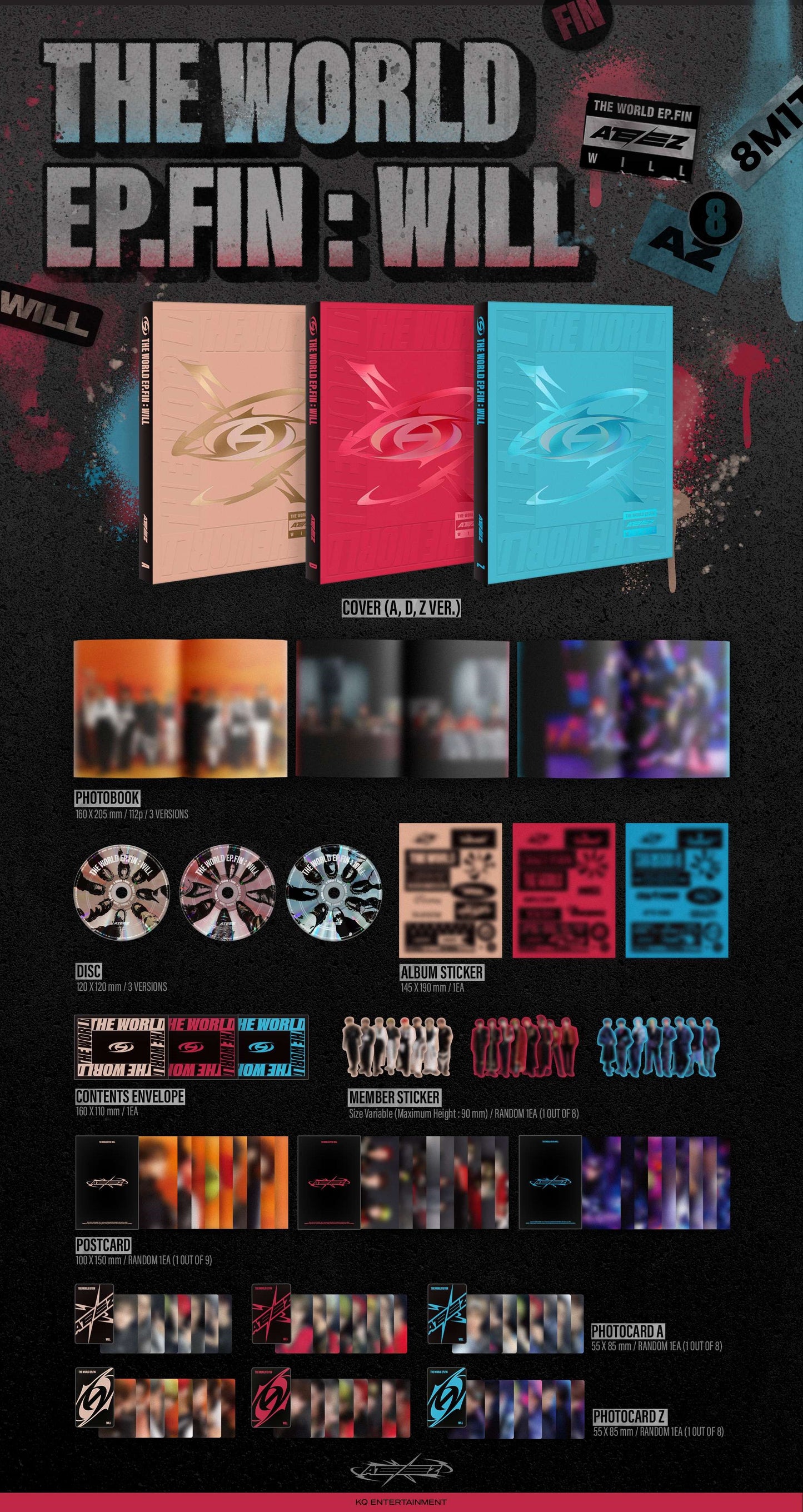 (ATEEZ) 2집 - THE WORLD EP.FIN : WILL(RANDOM)