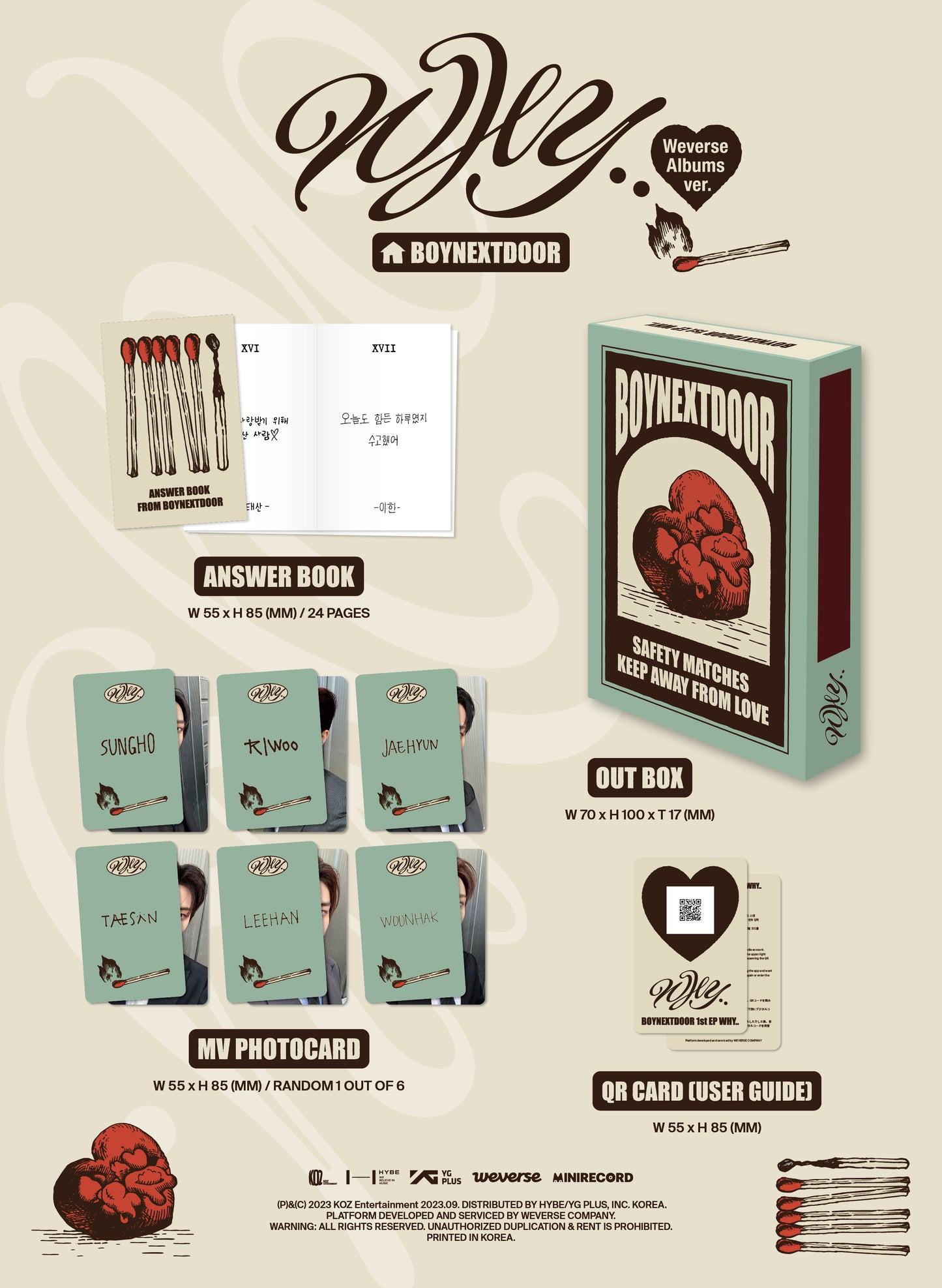 보이넥스트도어 (BOYNEXTDOOR) 1st EP Album - WHY..(Weverse Albums ver.)