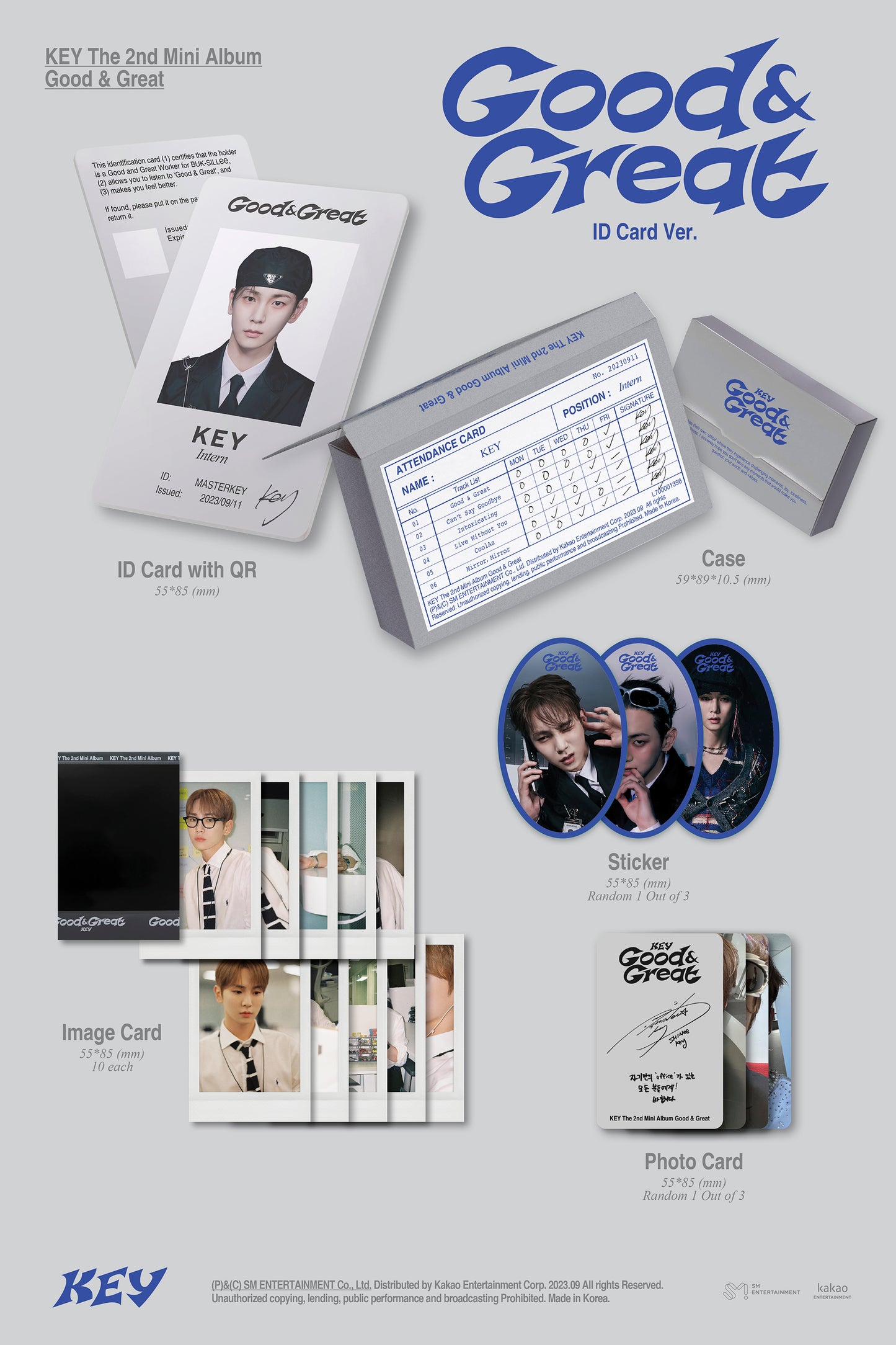 (KEY) 2nd Mini Album - Good & Great (ID Card Ver.)