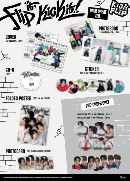 KickFlip (킥플립) 1st Mini Album - [Flip it, Kick it!]  (Umm Great ver.) (DIGIPACK ver)