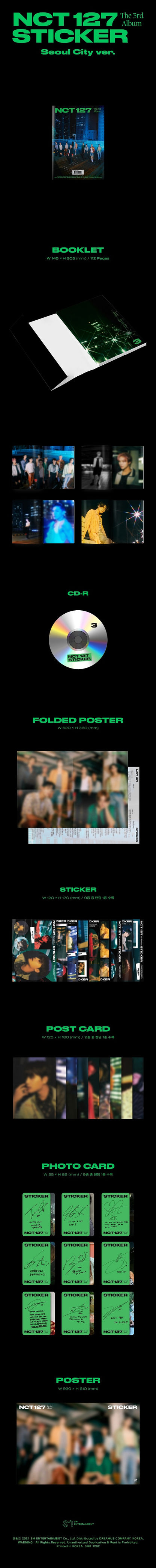 NCT 127 (엔시티 127) 3rd Album - [Sticker] (Seoul City Ver.)