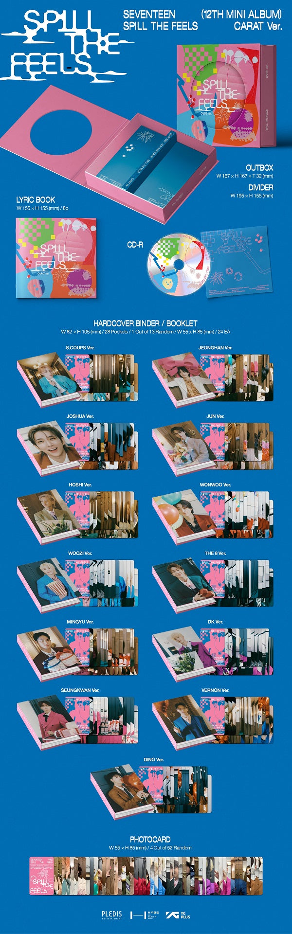 SEVENTEEN (세븐틴) 12th Mini Album - SPILL THE FEELS(CARAT Ver.)