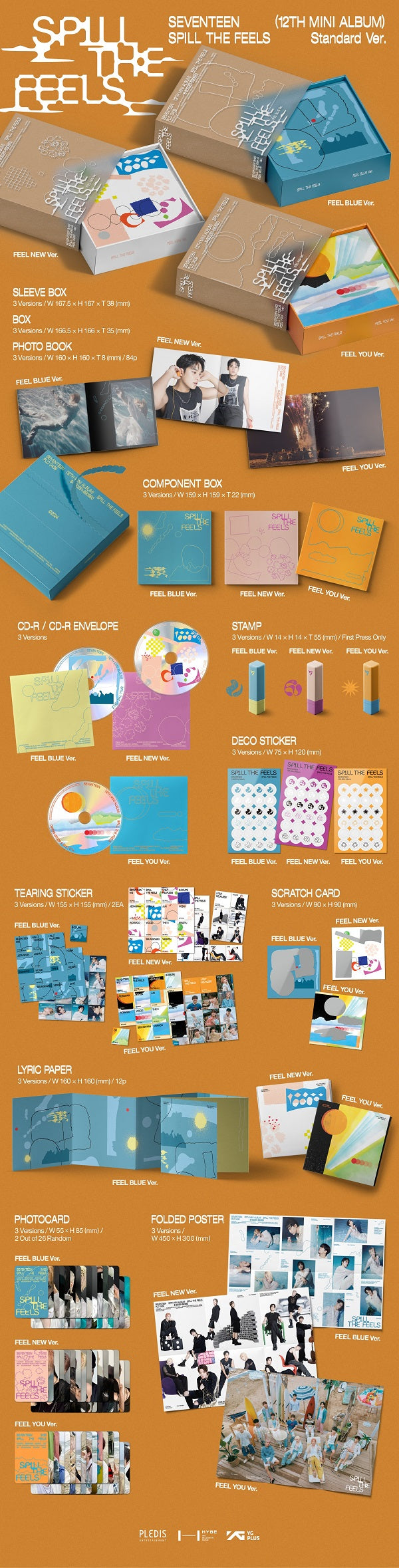 SEVENTEEN (세븐틴) 12th Mini Album - SPILL THE FEELS(﻿Standard ver.)