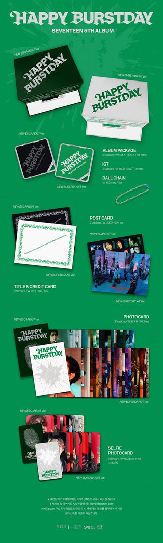 SEVENTEEN (세븐틴) 5th Album - ﻿HAPPY BURSTDAY (KiT Ver.)