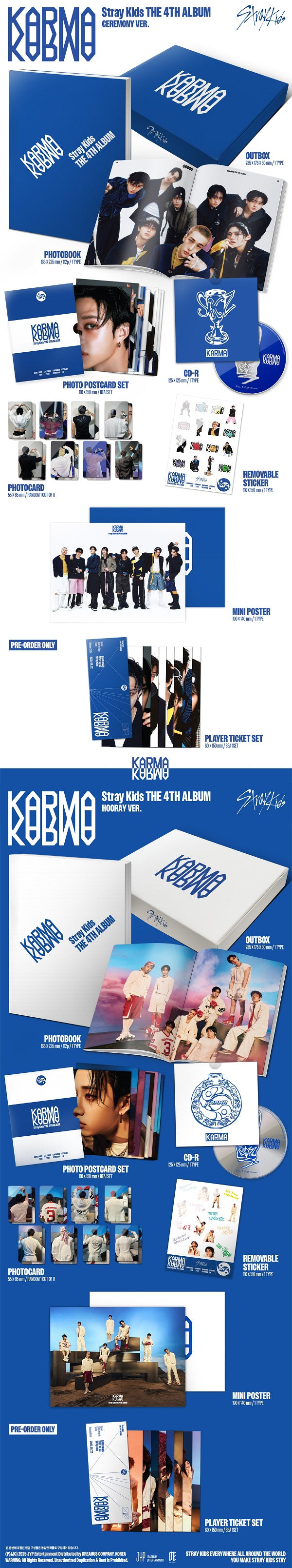 (Stray Kids) 4th - ﻿KARMA ﻿(CEREMONY VER., HOORAY VER.) (RANDOM)