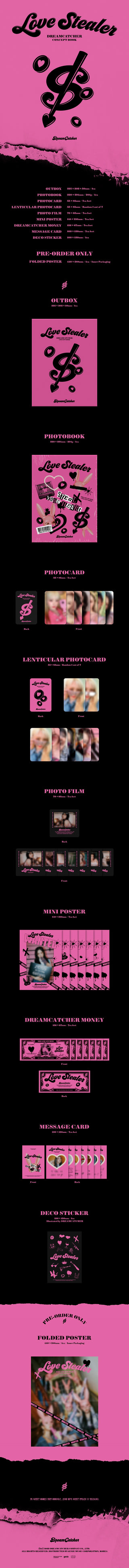 (DREAM CATCHER) - DREAM CATCHER CONCEPT BOOK (LOVE STEALER ver.)