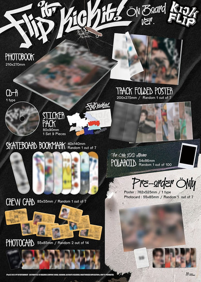 KickFlip (킥플립) 1st Mini Album - [Flip it, Kick it!] (On Board ver. / Stop it ver.) (Random)
