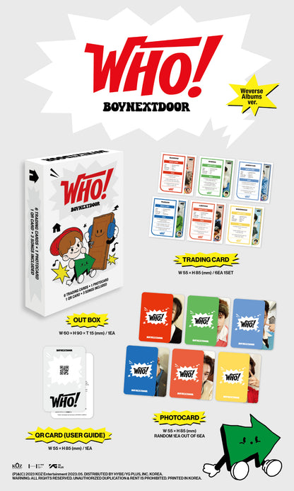 보이넥스트도어 (BOYNEXTDOOR) 1st Single Album - WHO! (Weverse Ver.)