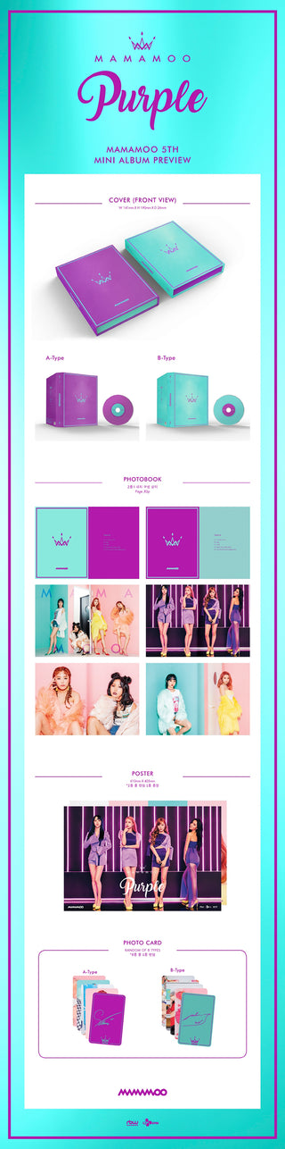 (MAMAMOO) 5th Mini Album - Purple (B Type)