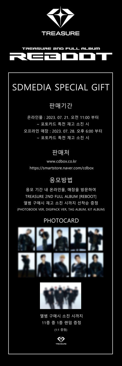 (TREASURE) 2ND FULL ALBUM - REBOOT(Photobook Ver.)(RANDOM)