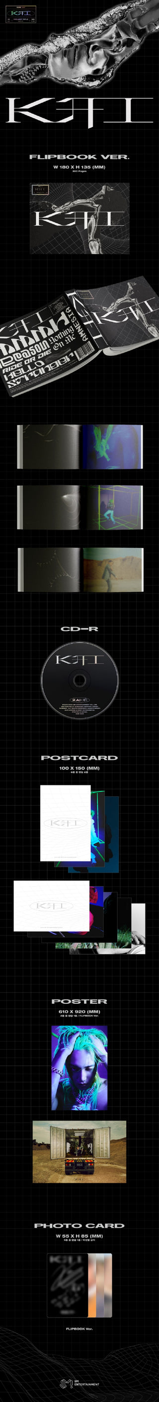 (KAI) 1st Mini Album - KAI (开) (FLIP BOOK Ver.)