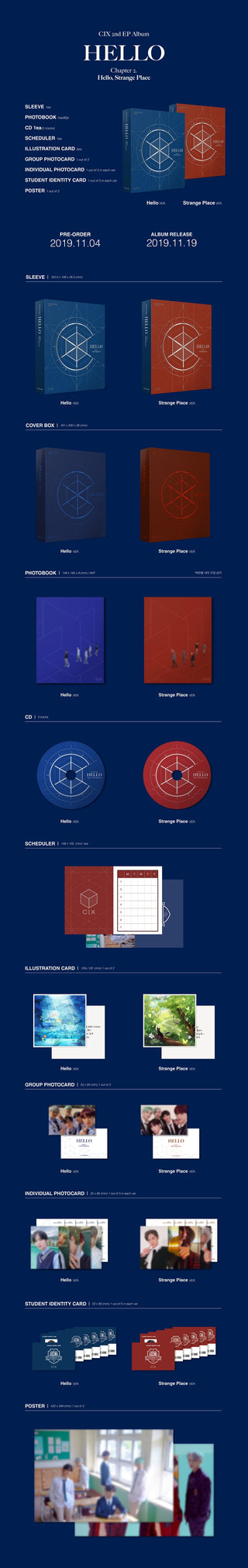 (CIX) 2nd Mini Album - 'HELLO’ Chapter 2 (Strange Place ver.)