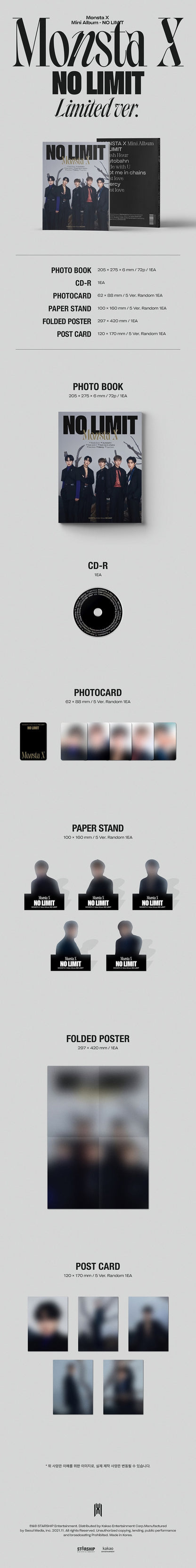 (MONSTA X) 10th Mini Album - NO LIMIT (Limited Ver.)