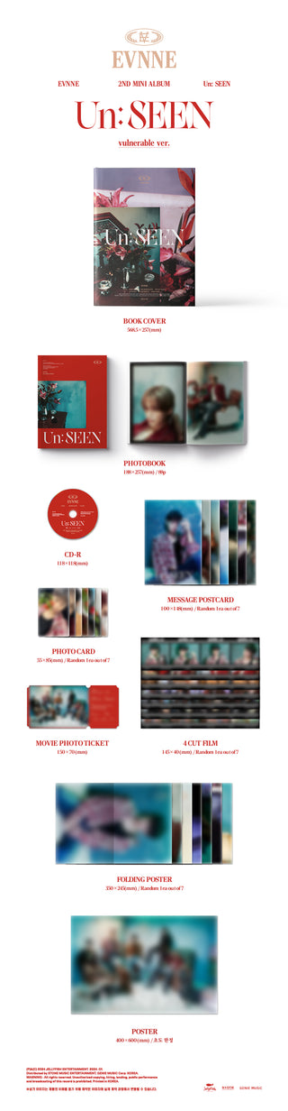 이븐 (EVNNE) 2nd Mini Album - ﻿Un: SEEN (RASCAL Ver. / vulnerable ver.)(RANDOM)
