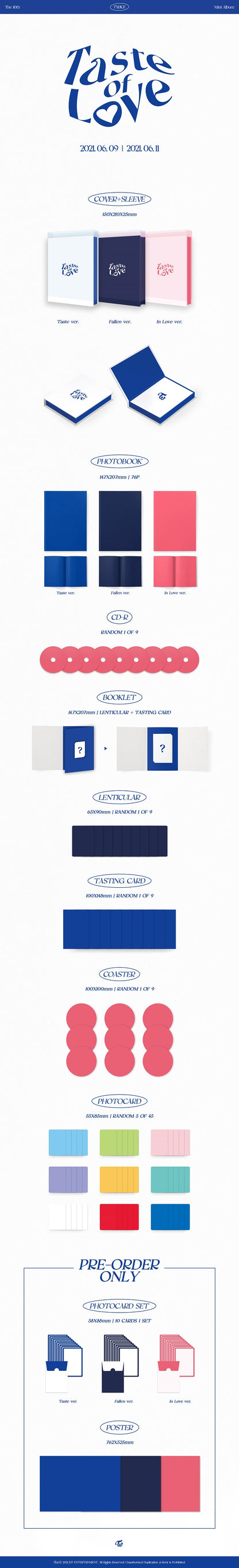 (TWICE) 10th Mini Album - Taste of Love