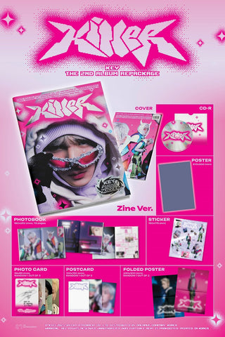 (KEY) 2ND REPACKAGE - Killer (Zine Ver.)