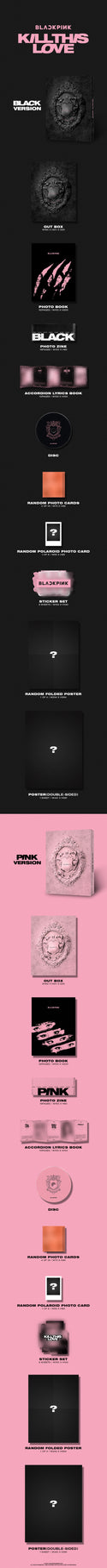 (BLACKPINK) 2nd Mini Album - KILL THIS LOVE (Black Ver., Pink Ver.)(RANDOM)