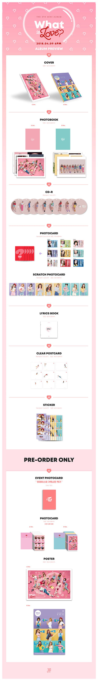 (TWICE) 5th Mini Album - WHAT IS LOVE?(RANDOM)