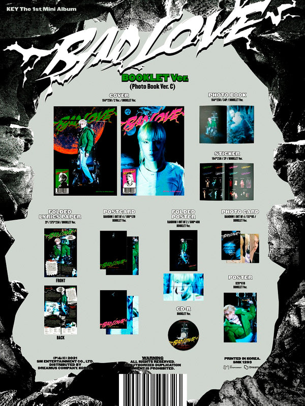 (KEY) 1st Mini Album - BAD LOVE (BOOKLET Ver.)(RANDOM)