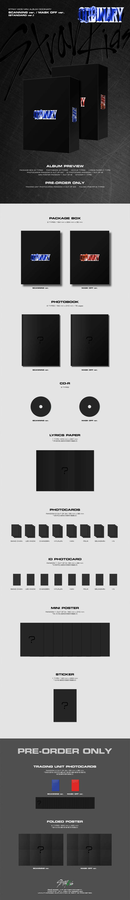 Stray Kids (스트레이키즈) Mini Album - [ODDINARY]