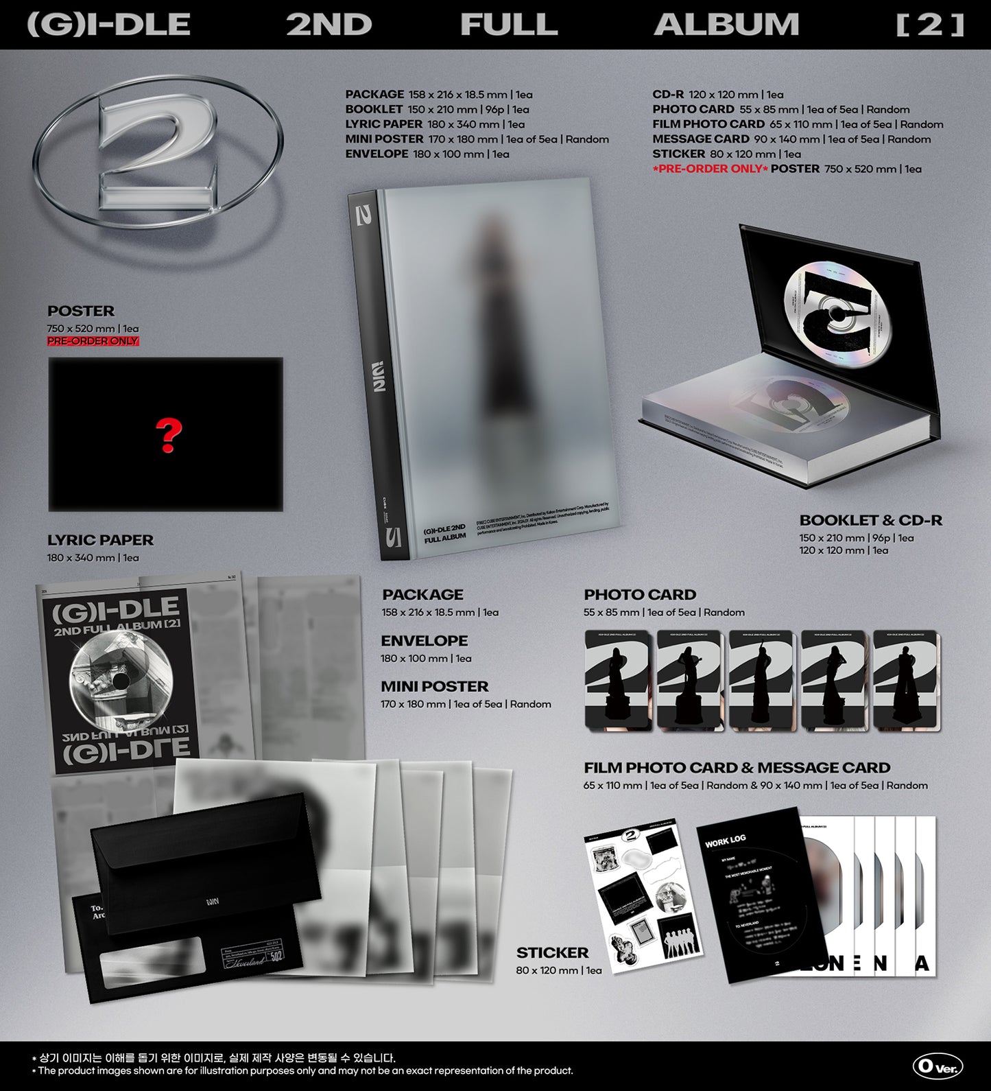(G)I-DLE (여자 아이들) 2nd Album - [2]﻿ (0 Ver. / 1 Ver. / 2 Ver.)(RANDOM)