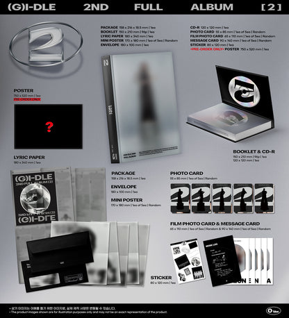 (G)I-DLE (여자 아이들) 2nd Album - [2]﻿ (0 Ver. / 1 Ver. / 2 Ver.)(RANDOM)