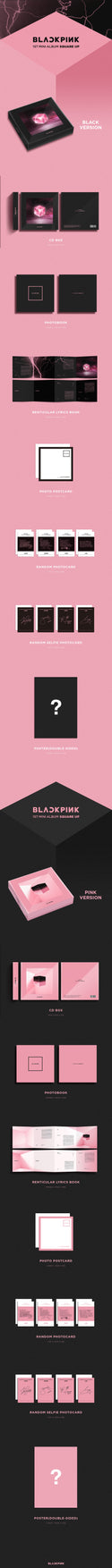 (BLACKPINK) 1st Mini Album - SQUARE UP (Black Ver., PINK VER)(RANDOM)