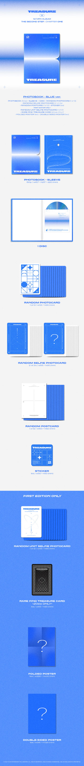 (TREASURE) 1ST MINI ALBUM - THE SECOND STEP : CHAPTER ONE (PHOTOBOOK ver.)(RANDOM)