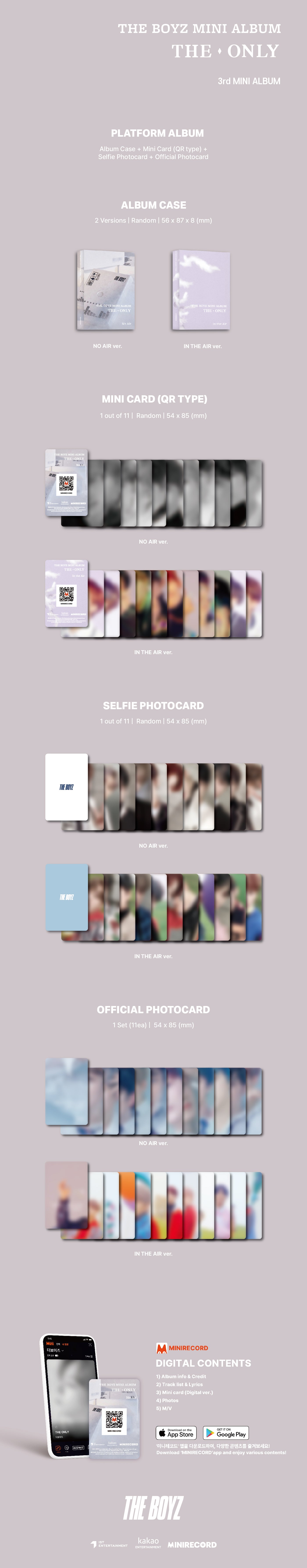 (THE BOYZ) 3rd MINI ALBUM THE ONLY Platform Ver.(IN THE AIR Ver.)