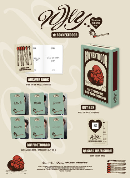 보이넥스트도어 (BOYNEXTDOOR) 1st EP Album - WHY..(Weverse Albums ver.)