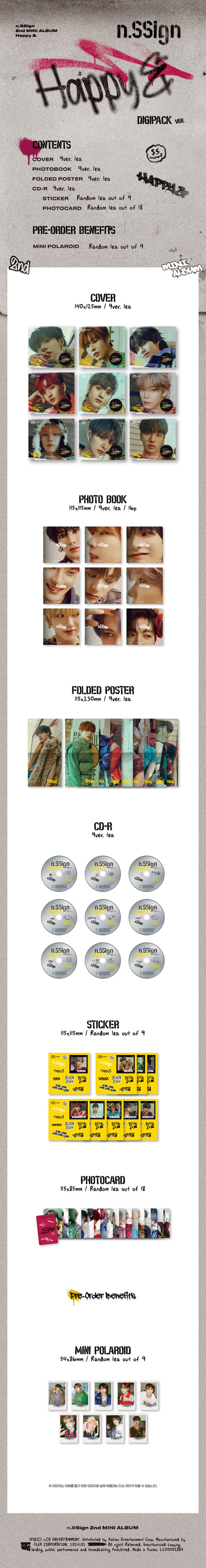 n.SSign (엔싸인) 2nd MINI ALBUM - Happy &(Digipack ver.)