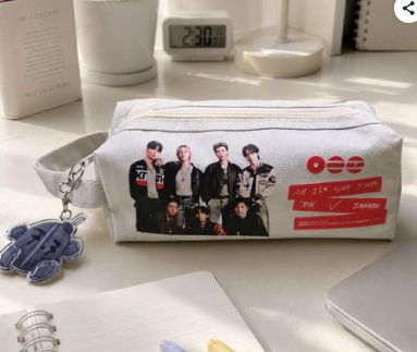 BTS Pouch with Acrylic Keychain
