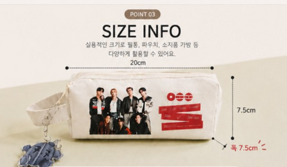 BTS Pouch with Acrylic Keychain