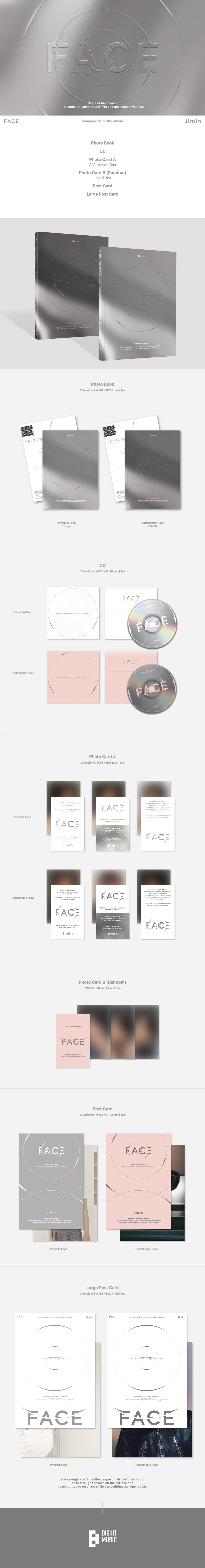 JIMIN (BTS, 방탄소년단 지민) - [Face] (Invisible Face, Undefinable Face)(RANDOM)