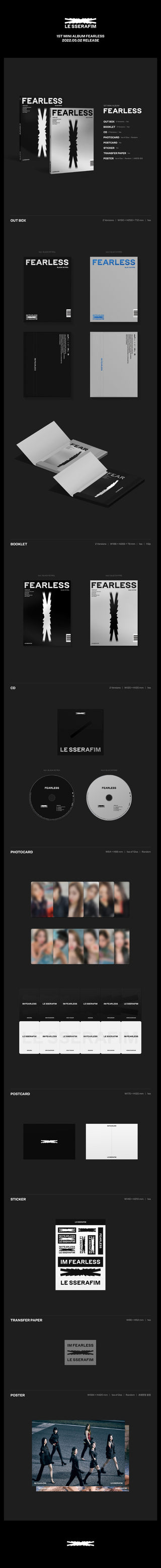 (LE SSERAFIM) 1st Mini Album - FEARLESS(RANDOM)