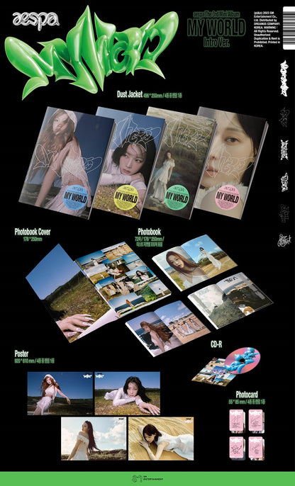 (aespa) 3rd Mini Album - MY WORLD(Intro Ver.)(RANDOM)
