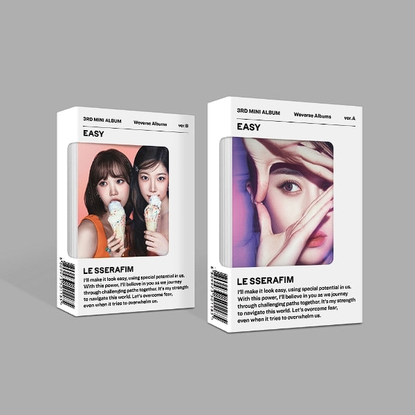 (LE SSERAFIM) ﻿3rd Mini Album - EASY ﻿(Weverse Albums ver.) (RANDOM)