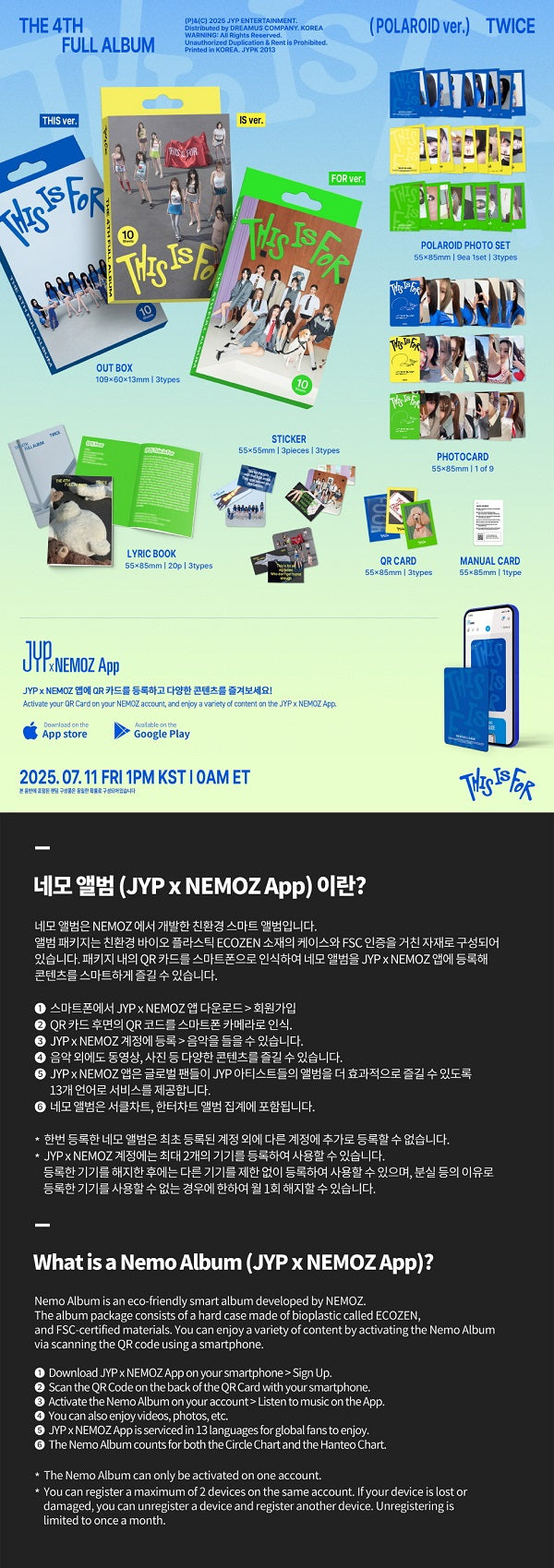 TWICE 4th Full Album – THIS IS FOR (POLAROID ver.)