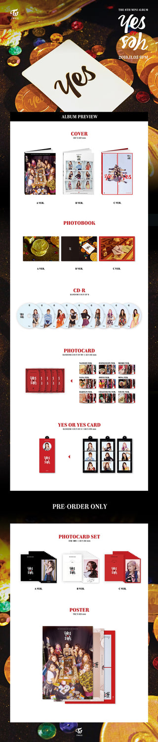 (TWICE) 6th Mini Album - YES or YES(ramdom)