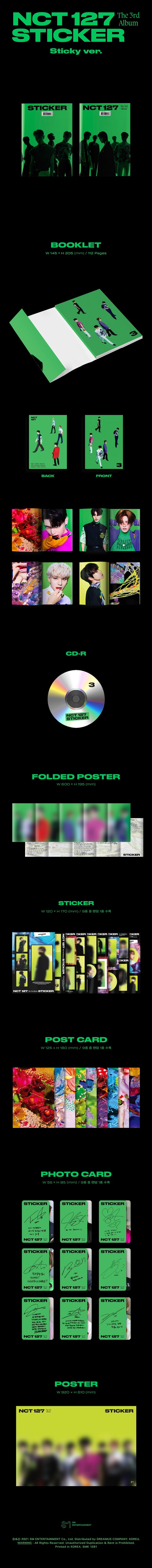 엔시티 127 (NCT 127) 3집 - Sticker (Sticky Ver.)