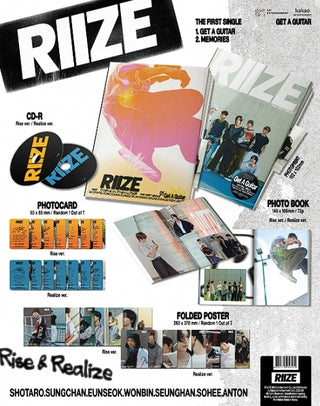 RIIZE (라이즈) 1st Single Album - Get A Guitar (Rise Ver, Realize Ver.)(RANDOM)