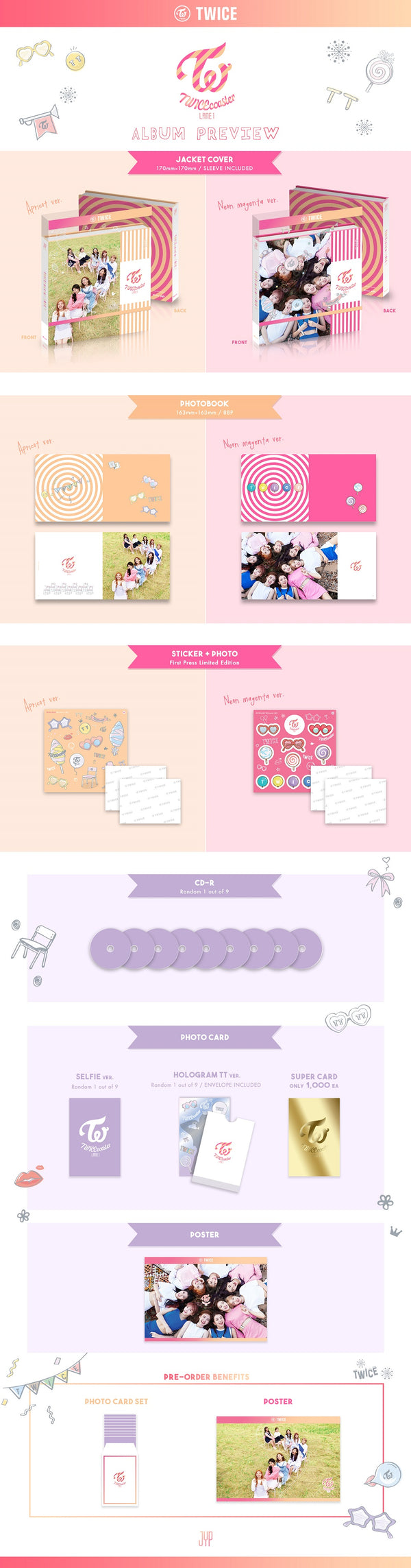 (TWICE) 3rd mini album - TWICECOASTER LANE 1(random)