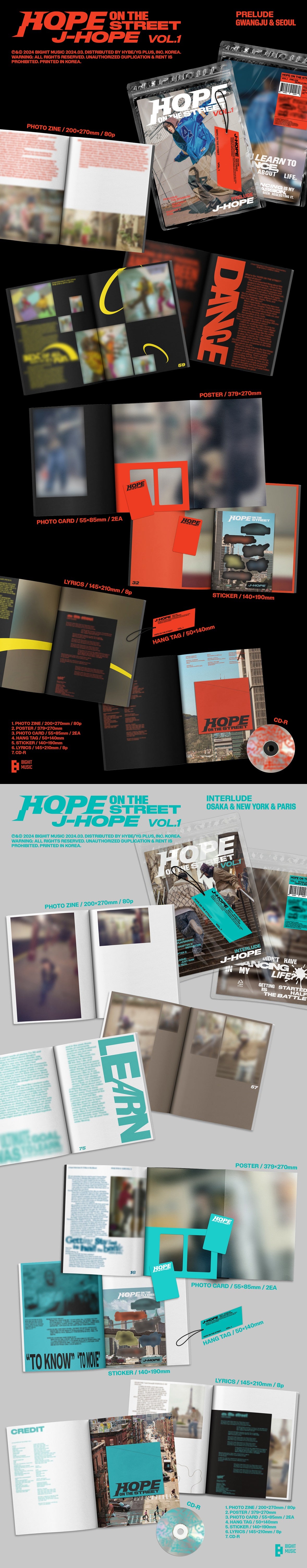 J-hope (BTS, 방탄소년단 제이홉) - [HOPE ON THE STREET VOL.1] (random)
